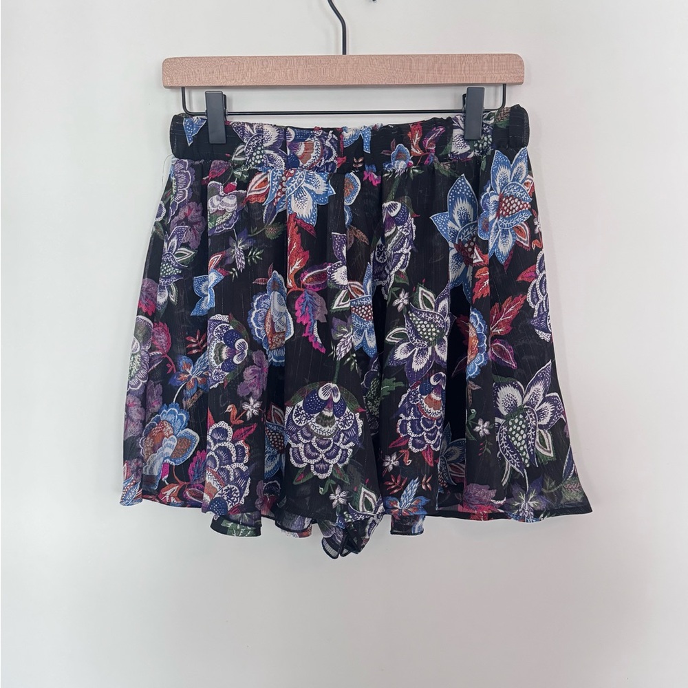 Show Me Your MuMu Floral Black Skort